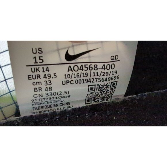 Nike Sneakers Mens 15 ZoomX Vaporfly Next% Valerian Blue Running Shoe - Picture 11 of 11